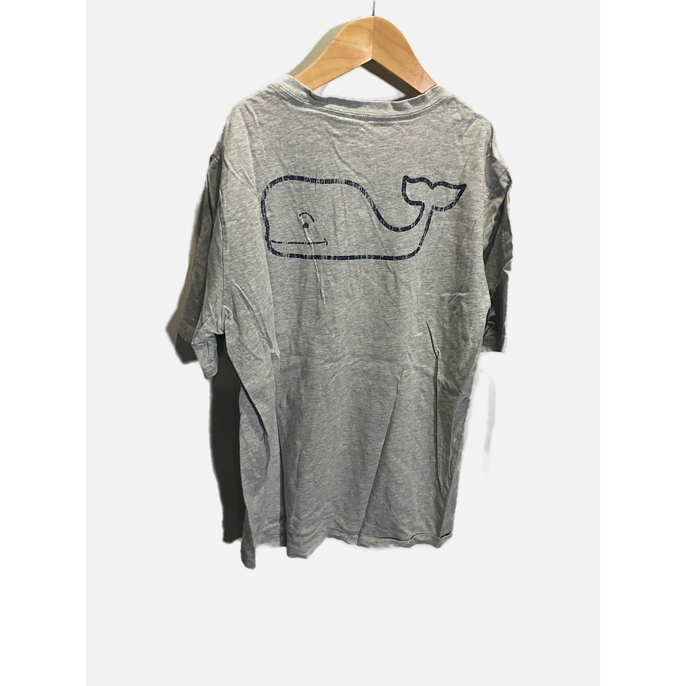 Vineyard Vines Pocket T-Shirt Kids Large 16 Gray Whale Graphic Logo‎ Preppy Tee